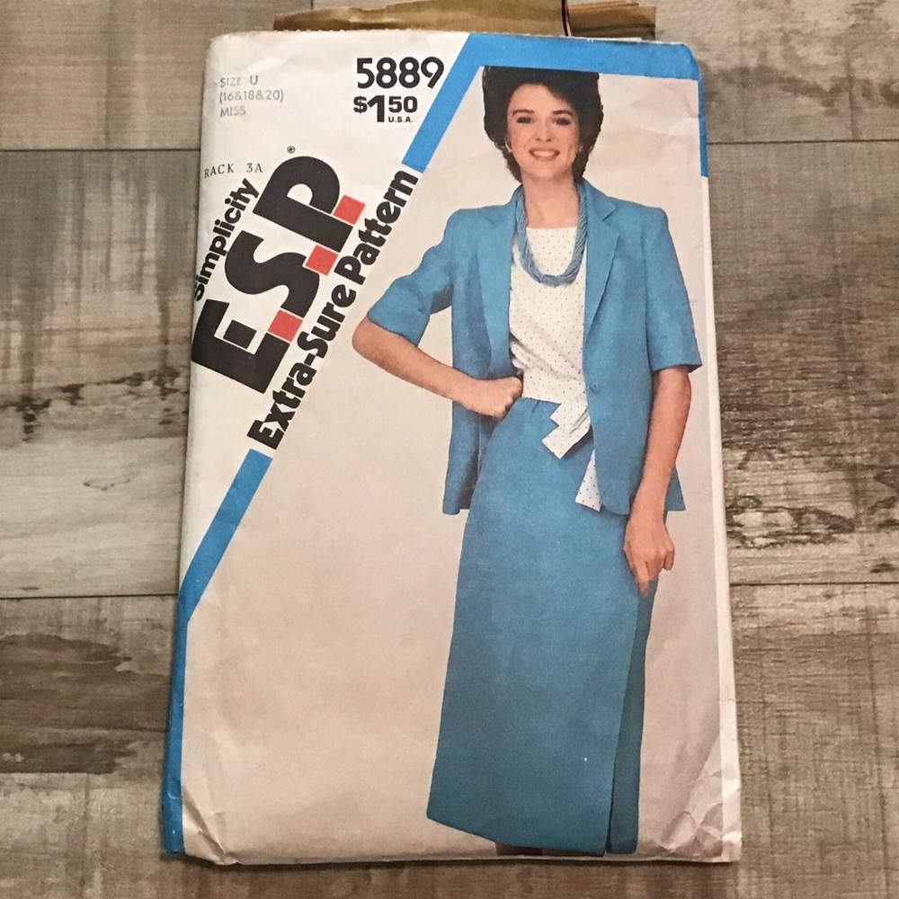 Simplicity Sewing pattern. Vintage